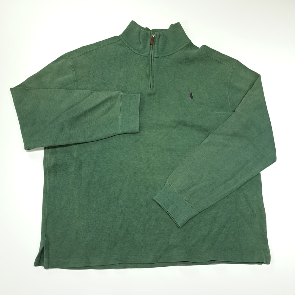 CN856 2XL 폴로 랄프로렌 옐로우그린 하프집업 긴팔 니트 스웨터 상품이미지2