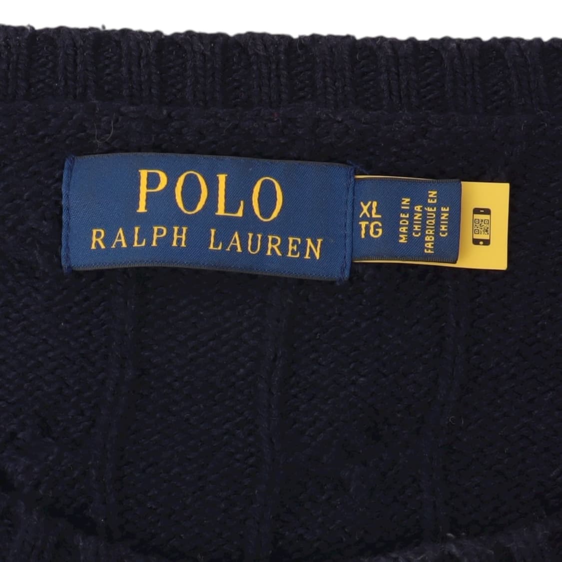 폴로 랄프로렌 QR 네이비 케이블 니트 스웨터 상품이미지8