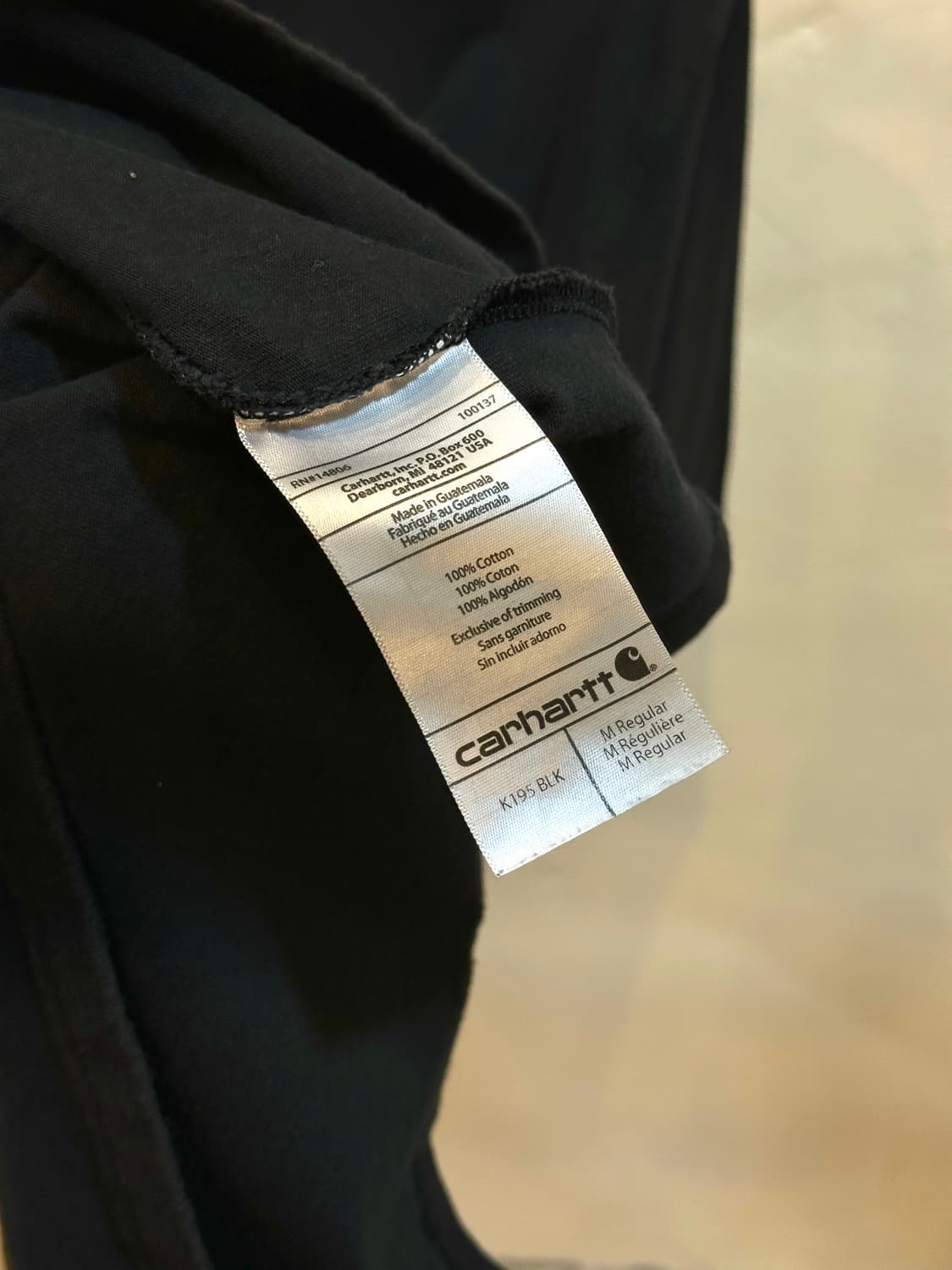 칼하트 스펠아웃 로고 반팔 티셔츠 블랙 M 상품이미지4