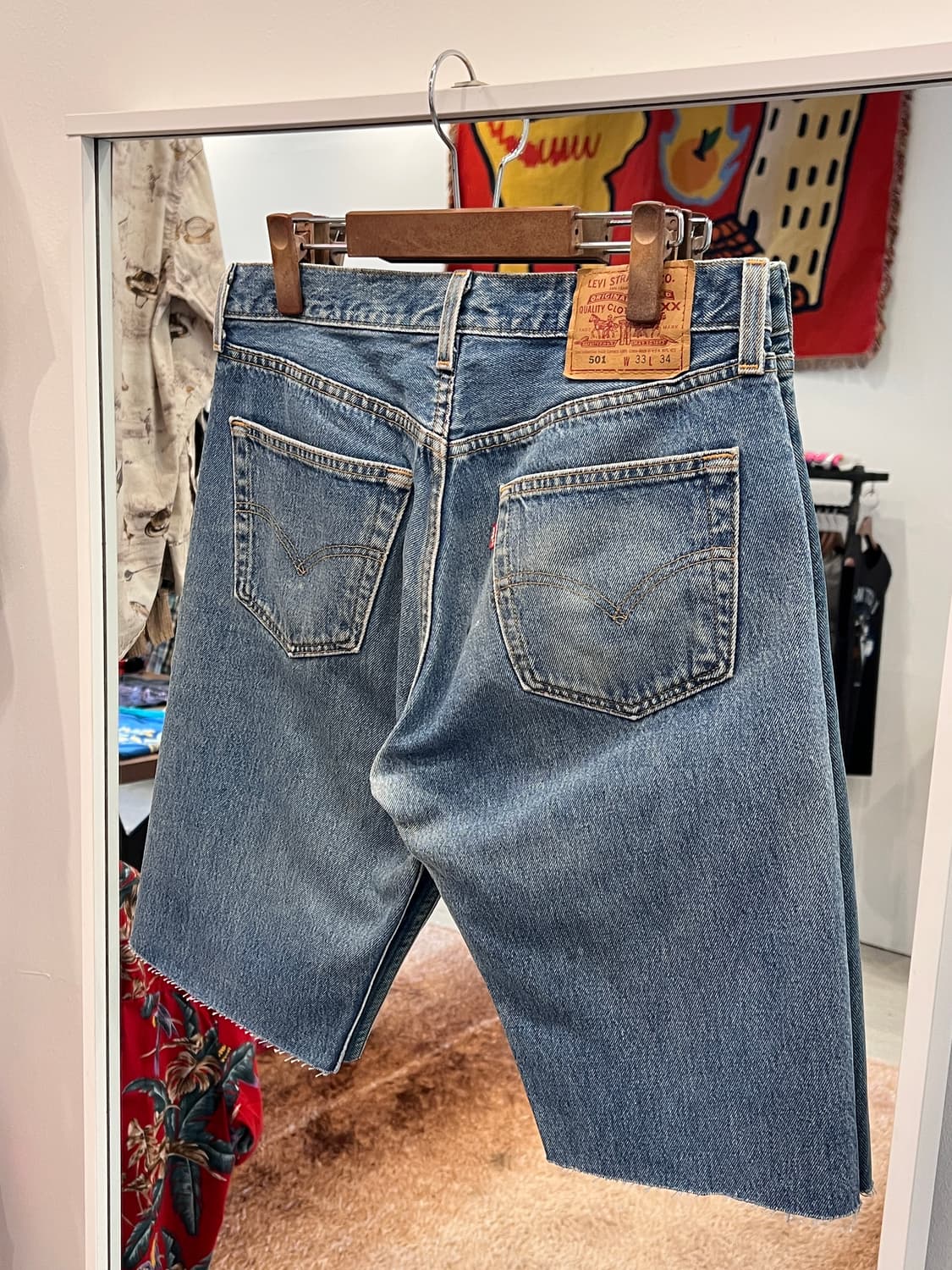 90s Levis 리바이스 501 컷오프 데님 쇼츠 팬츠 (USA) 상품이미지4