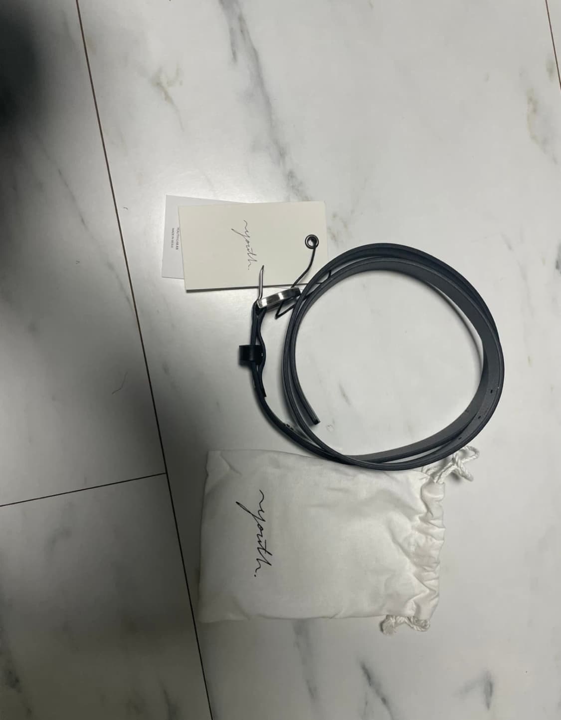 유스 youth 롱 레더 벨트 새상품 상품이미지2