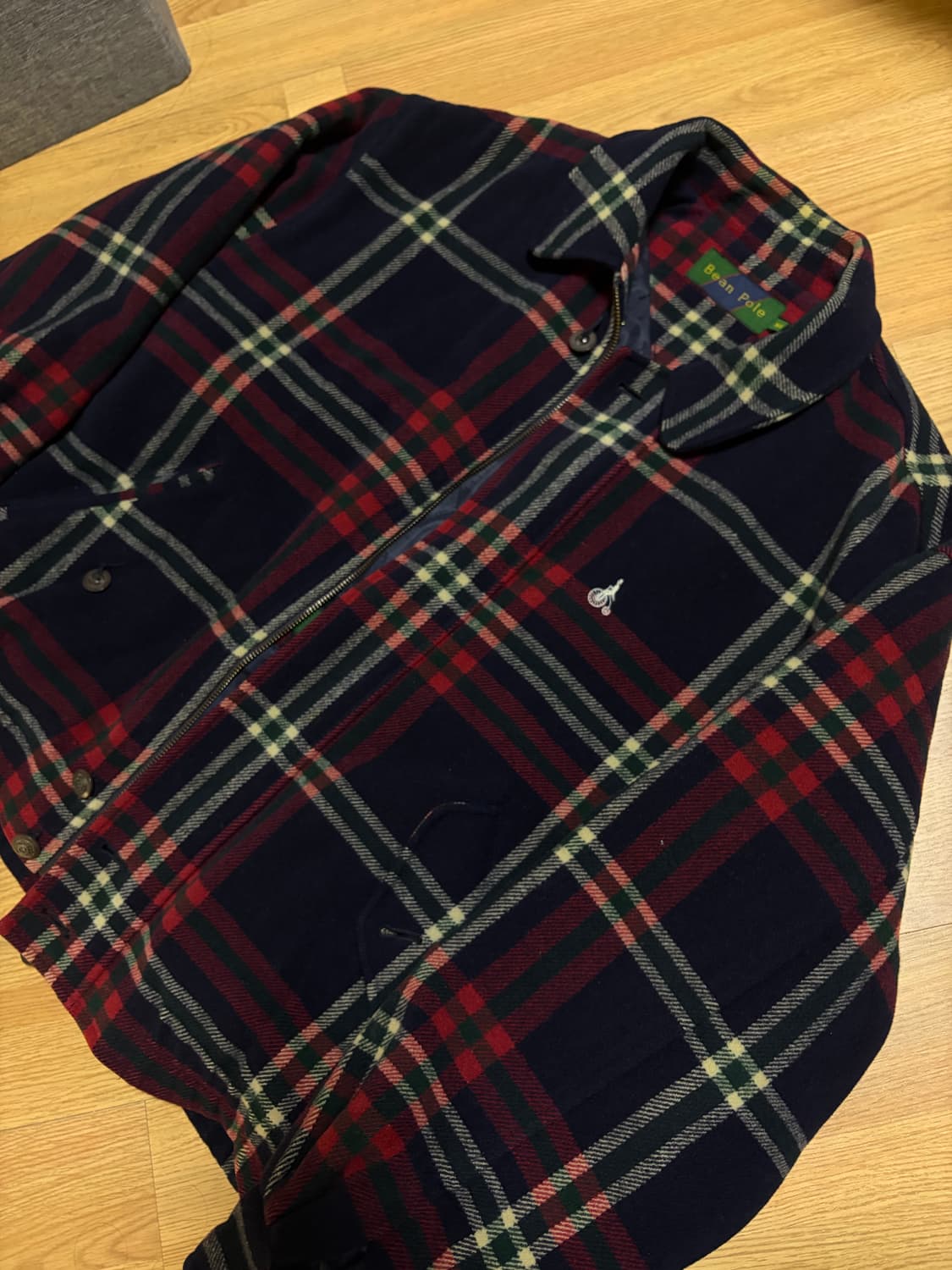 빈폴 체크 블루종 상품이미지1