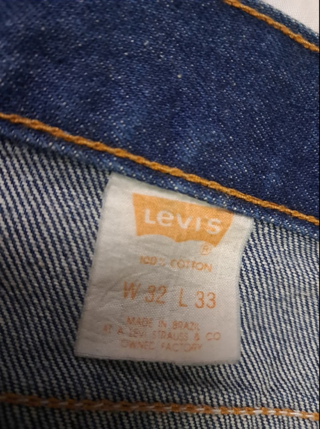 오리지날 90's 브라질제조 리바이스 505 오렌지탭 데님진  상품이미지9