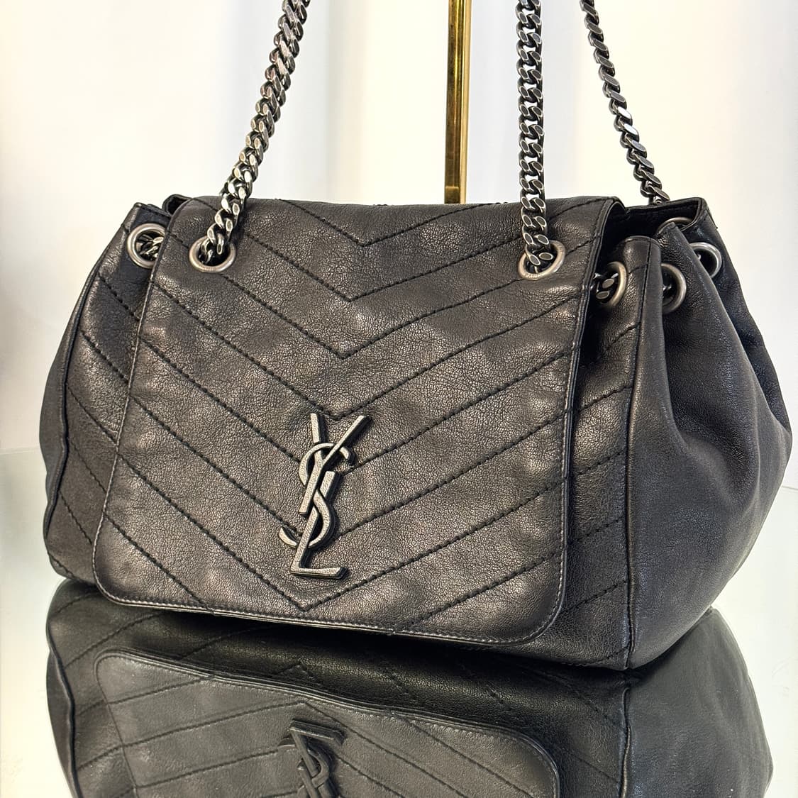 입생로랑 니키백 미디움 블랙 신형  상품이미지4