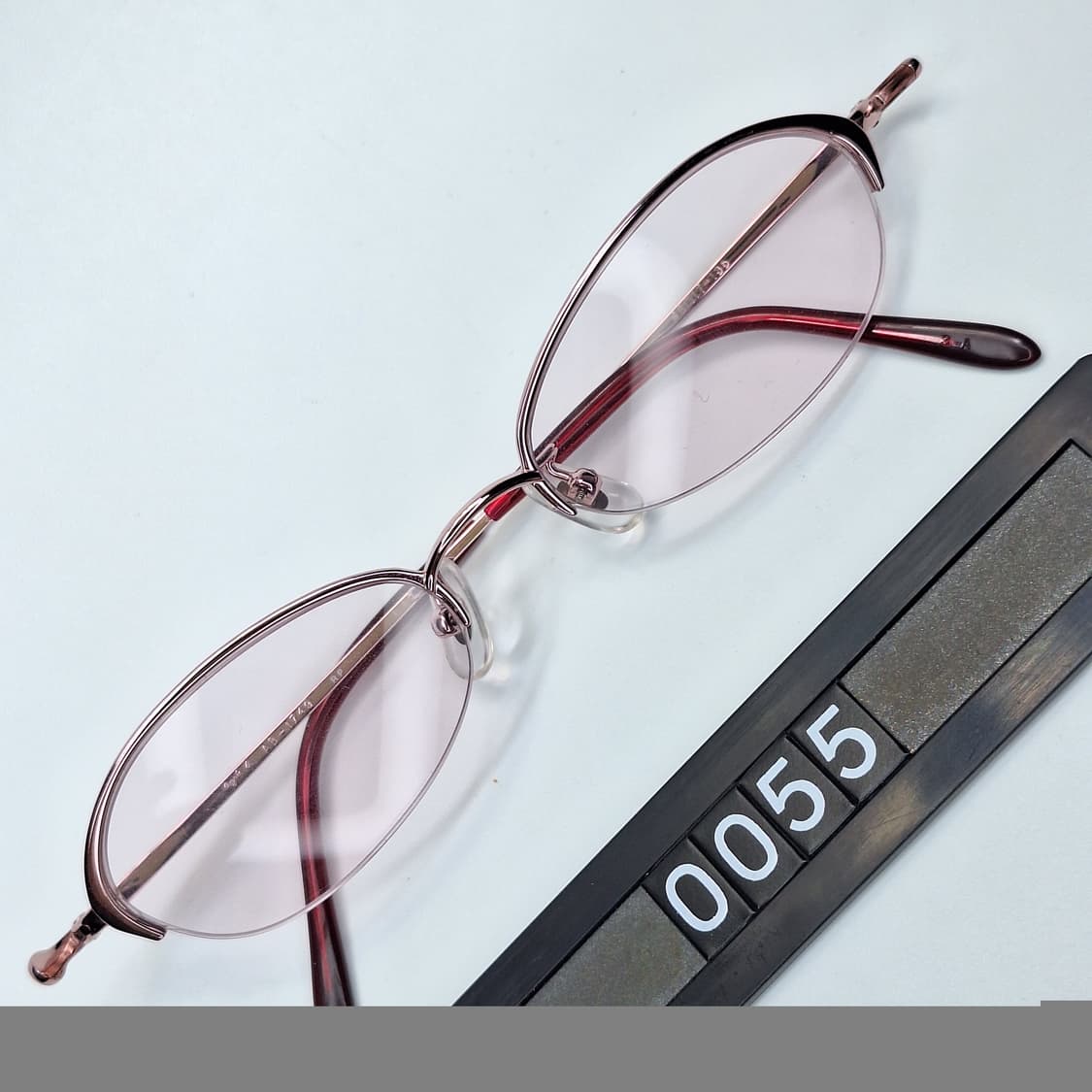 아네스베 Agnes.b AB-1749 로즈핑크 반무테 안경테 긱시크/일본 상품이미지1