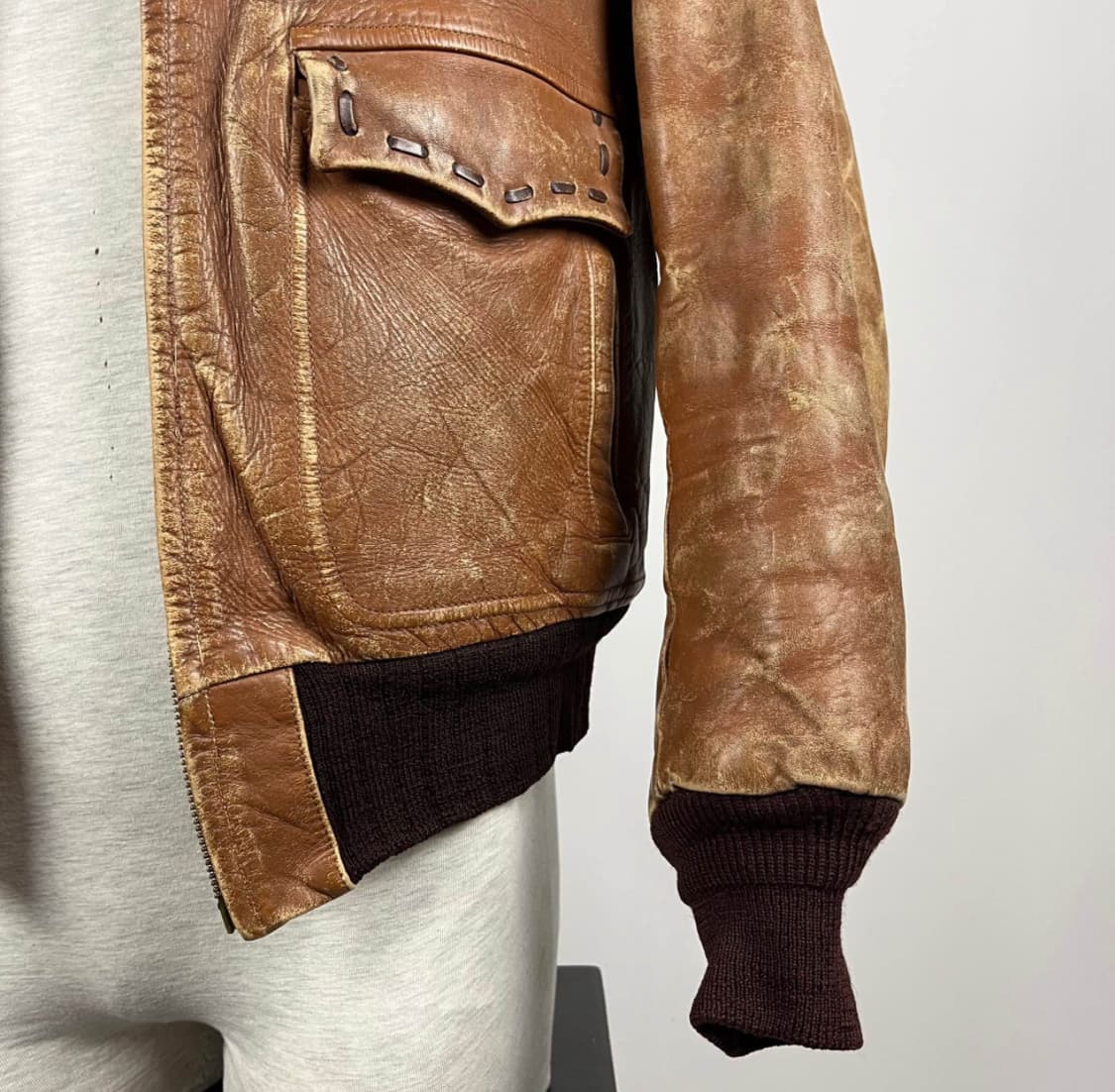 1950s Lakeland 포니홀스하이드 A-2 웨스턴 레더자켓 상품이미지5