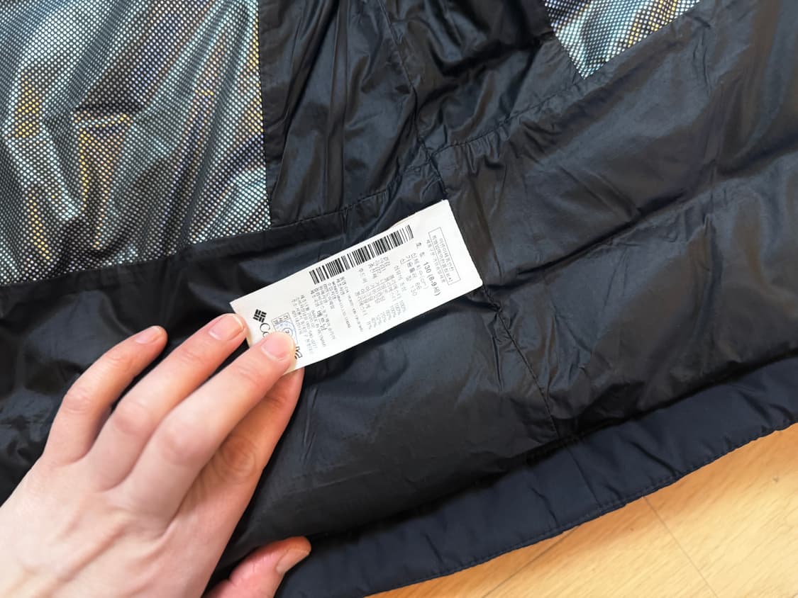 콜럼비아 키즈 구스다운패딩 130사이즈 상품이미지4