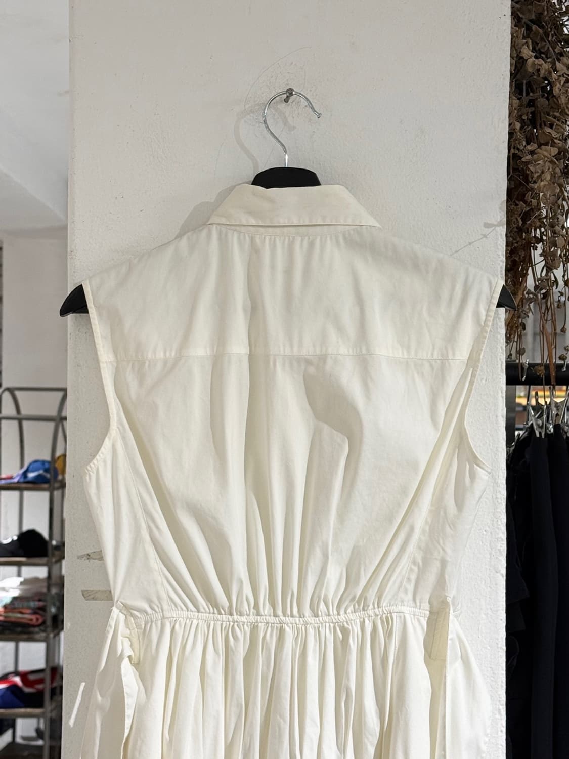 프라다 아이보리 타이 슬리브리스 미니 원피스 상품이미지5