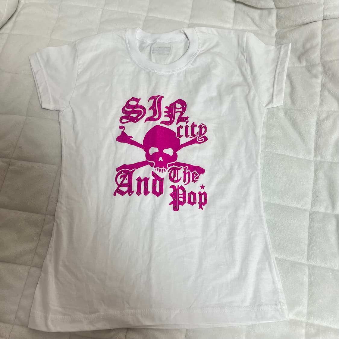 시티앤더팝 핑크해골 반팔티 상품이미지1