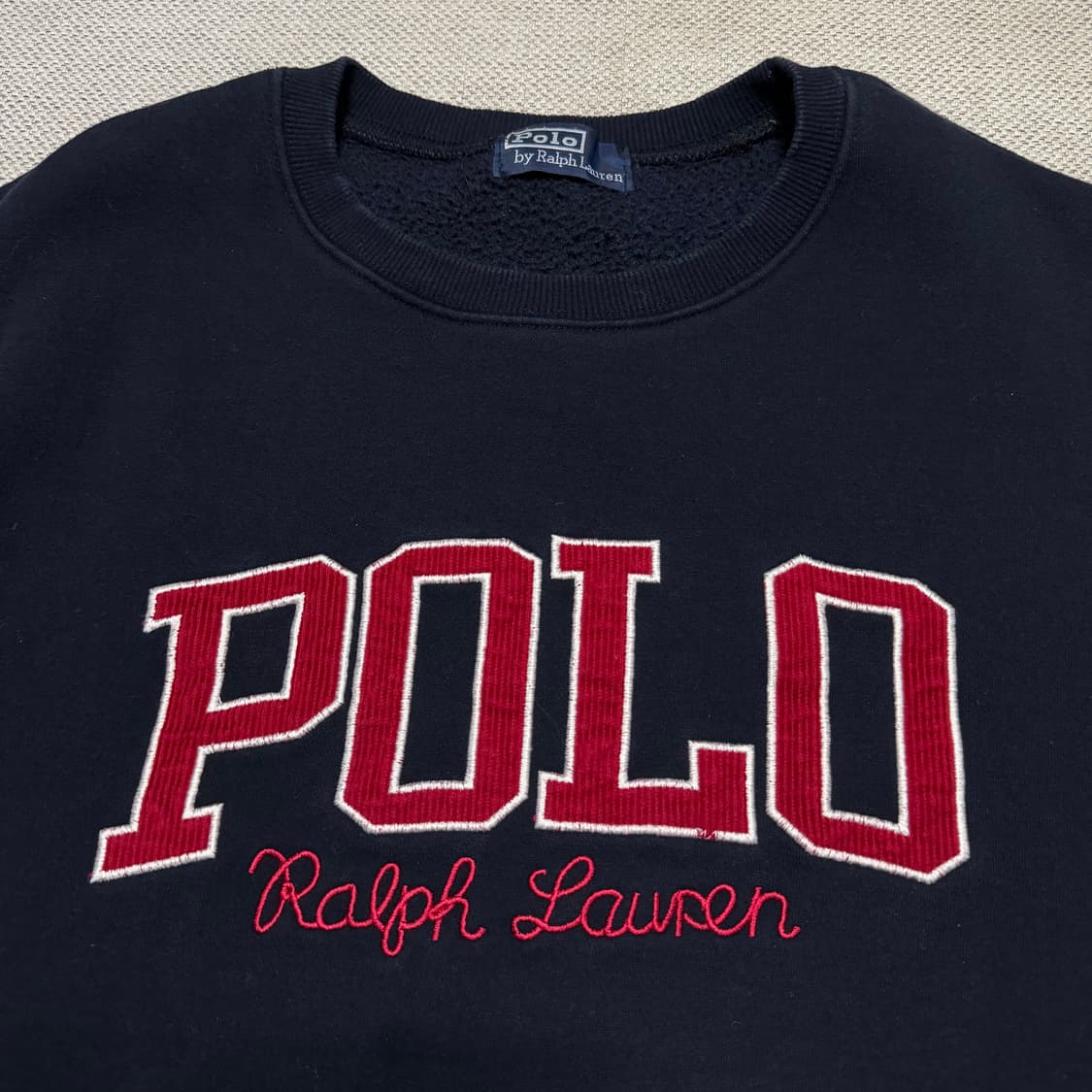 폴로 랄프로렌 스펠아웃 기모 맨투맨 상품이미지2
