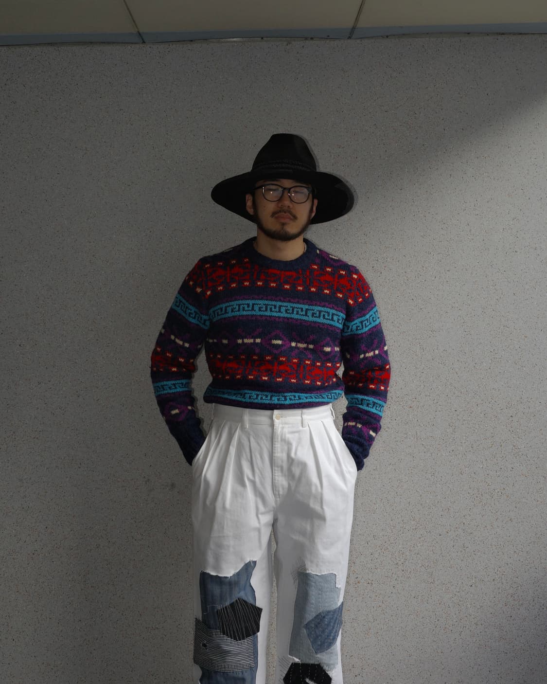 80‘s Chaps 랄프로렌 아즈텍 패턴 셰틀울 니트 상품이미지6