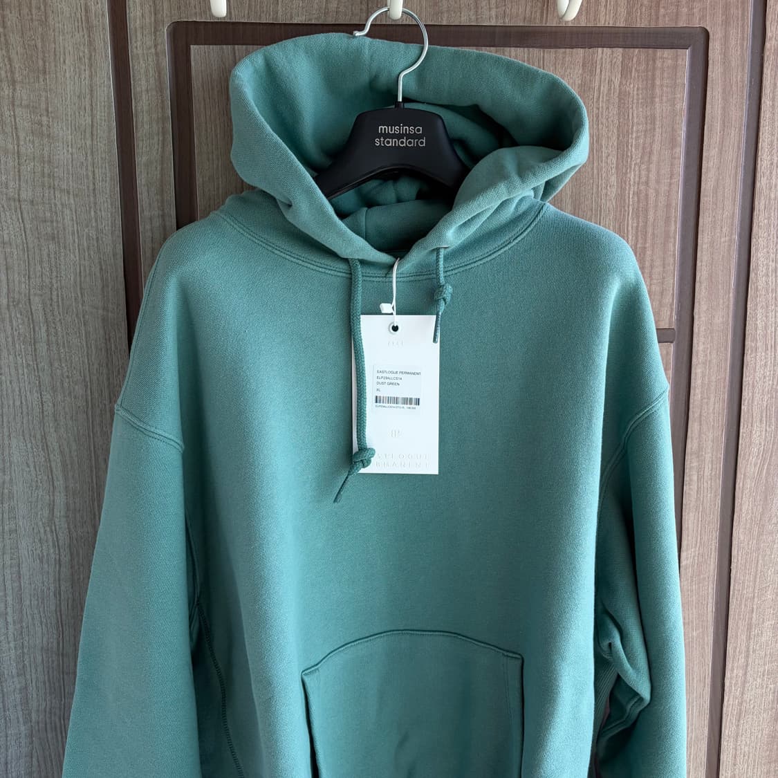 새상품(XL)이스트로그 퍼머넌트 클래식핏 후드티 더스티그린 상품이미지2