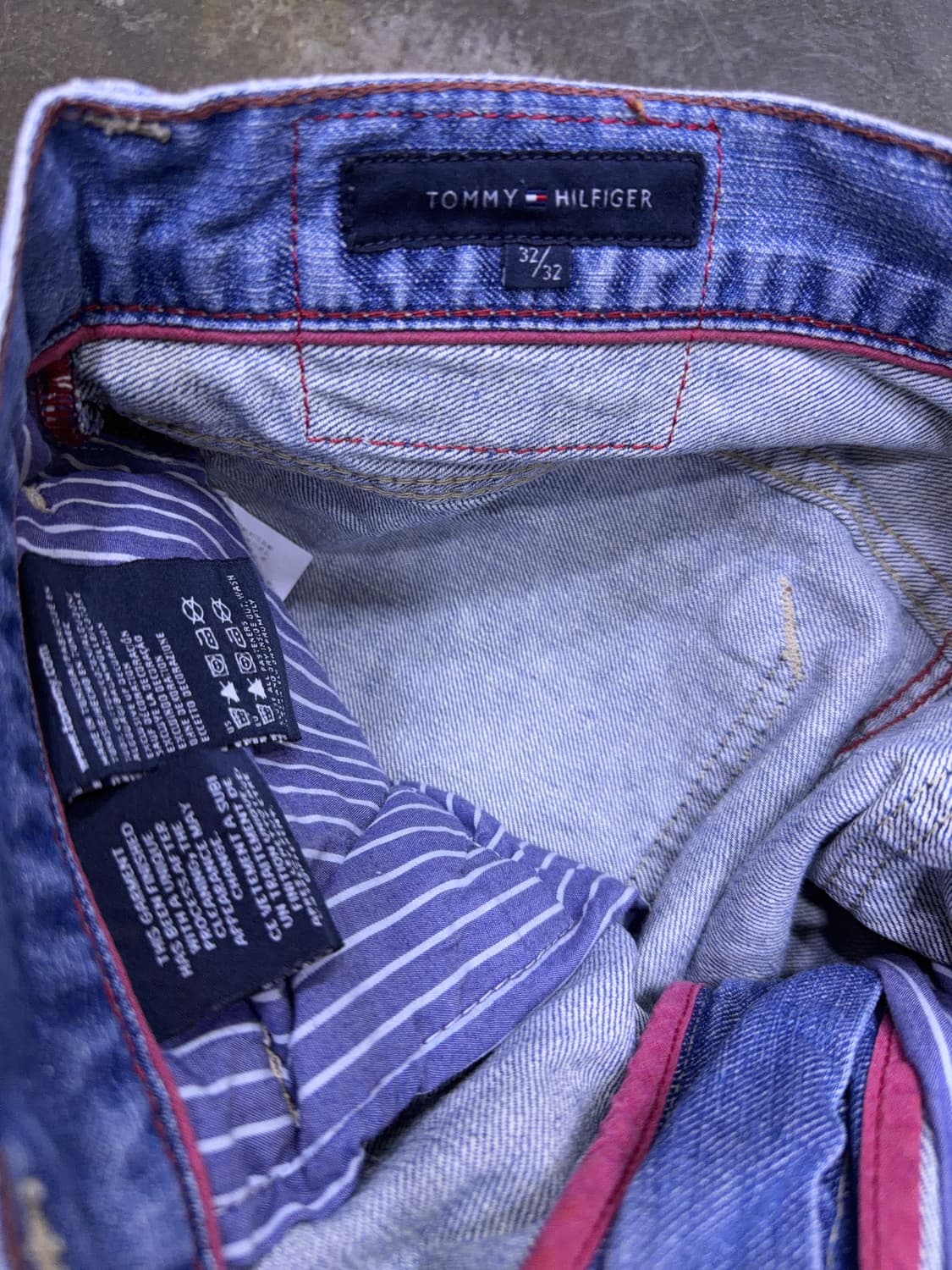 타미힐피거 메디슨 스트레이트핏 빈티지 연청 워싱 데님팬츠 32 상품이미지9