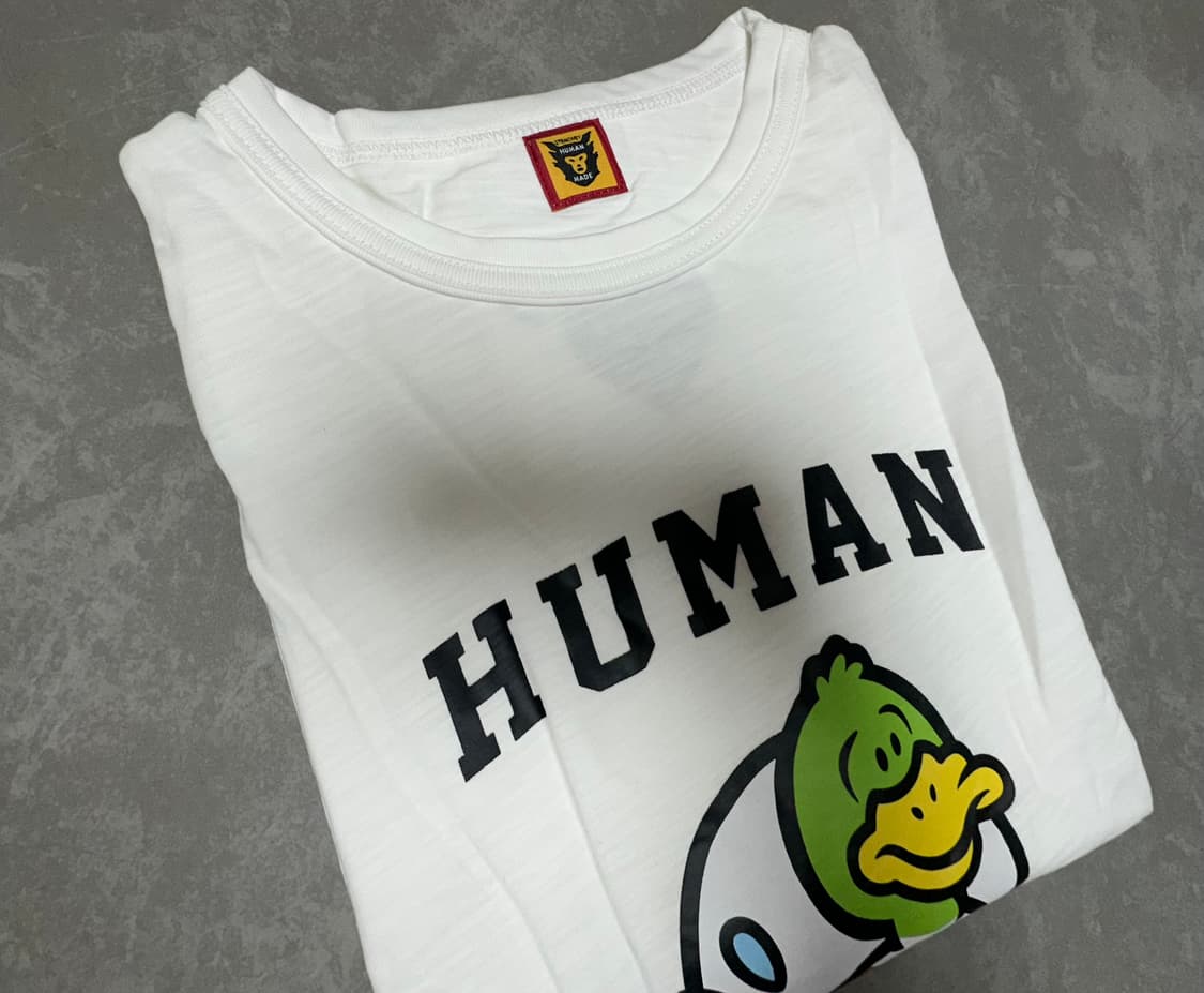 휴먼메이드 #2311 오리 반팔 화이트 상품이미지3