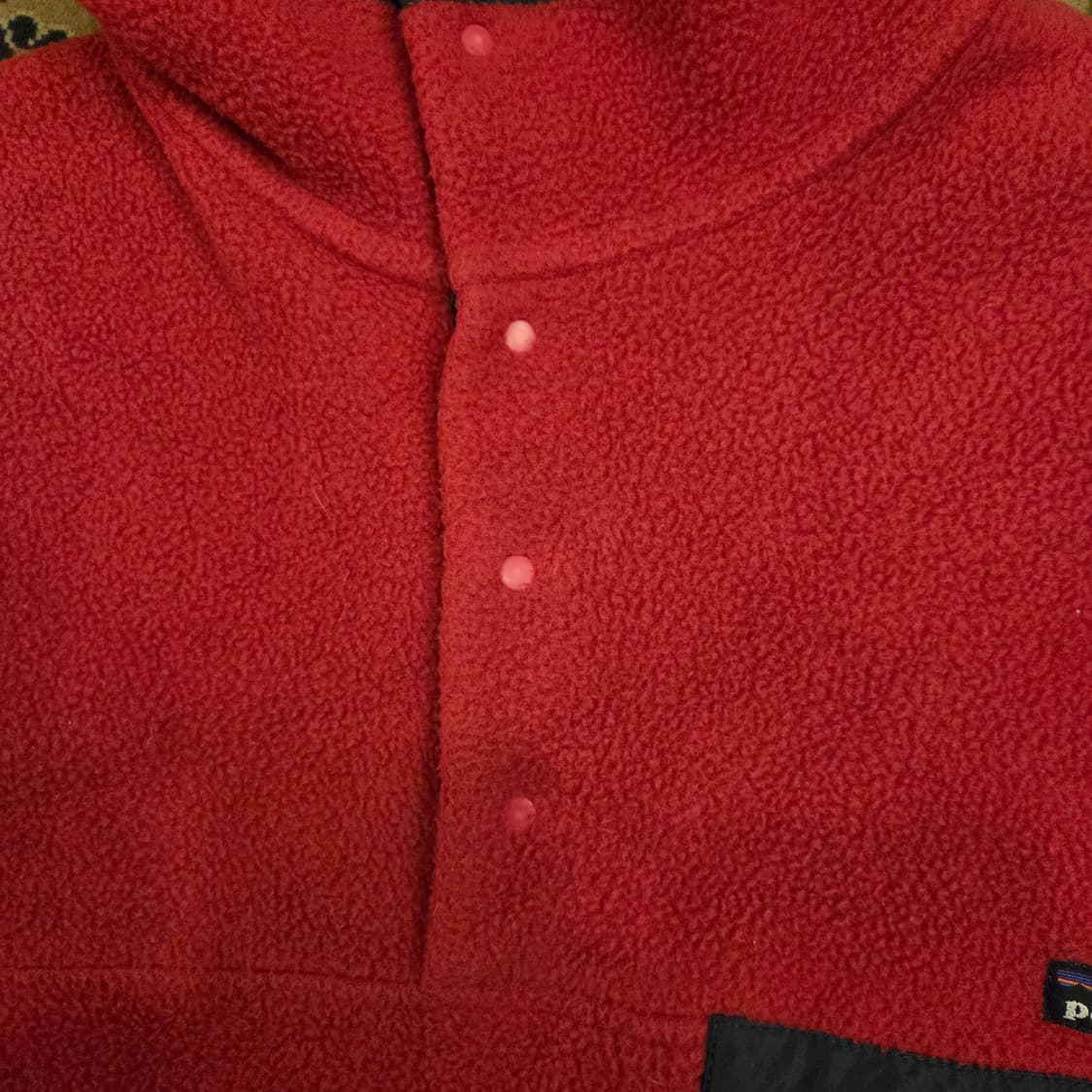 90s 파타고니아 신칠라 스노우리스 눈없산 레드 빨강 m 상품이미지5