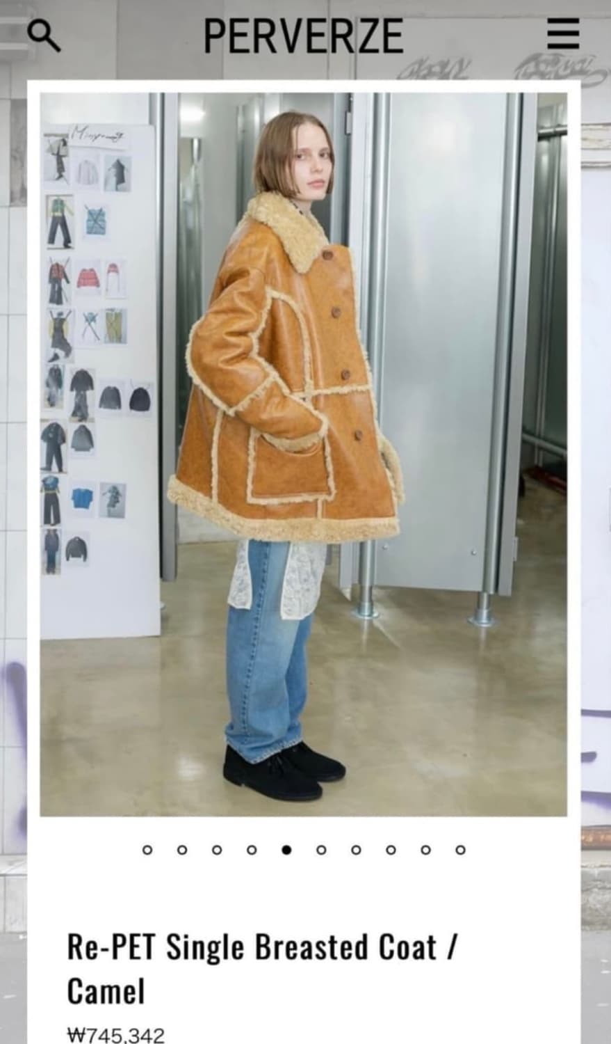 PERVERZE Re-PET Riversible 퍼버즈 무스탕 코트 상품이미지1