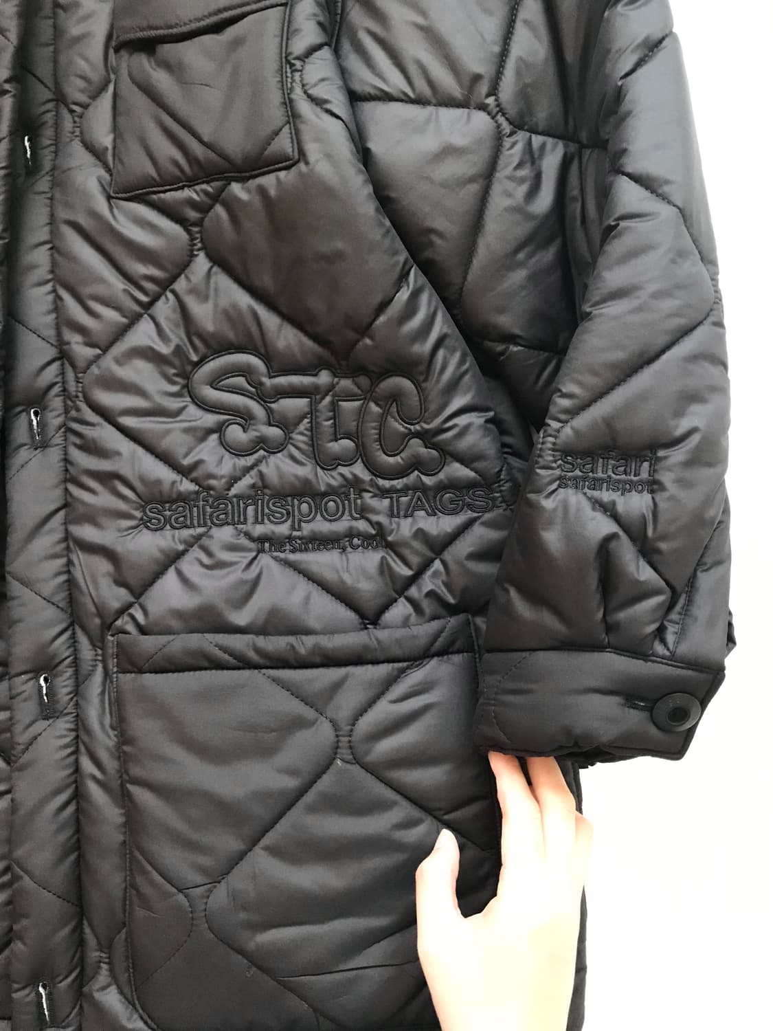 Safarispot 사파리스팟 퀄팅 자켓 블랙 상품이미지4