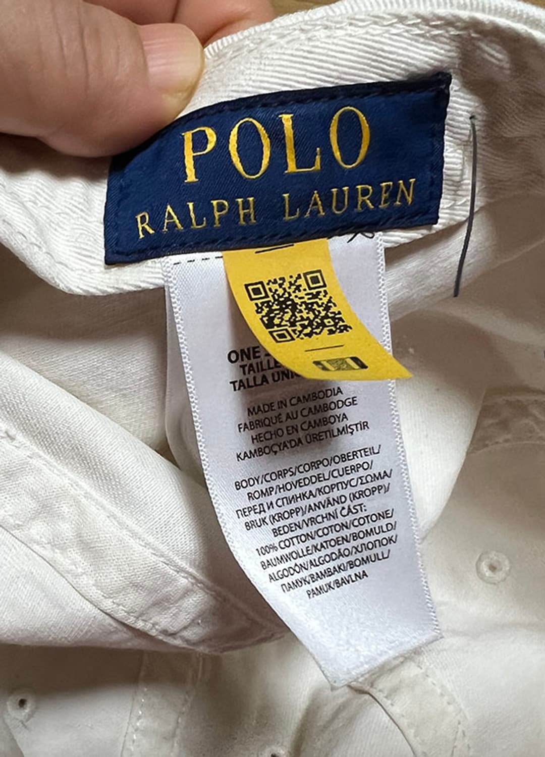 POLO 폴로 코튼 치노 볼캡 QR 코드 크림 캐주얼 남녀공용 상품이미지5