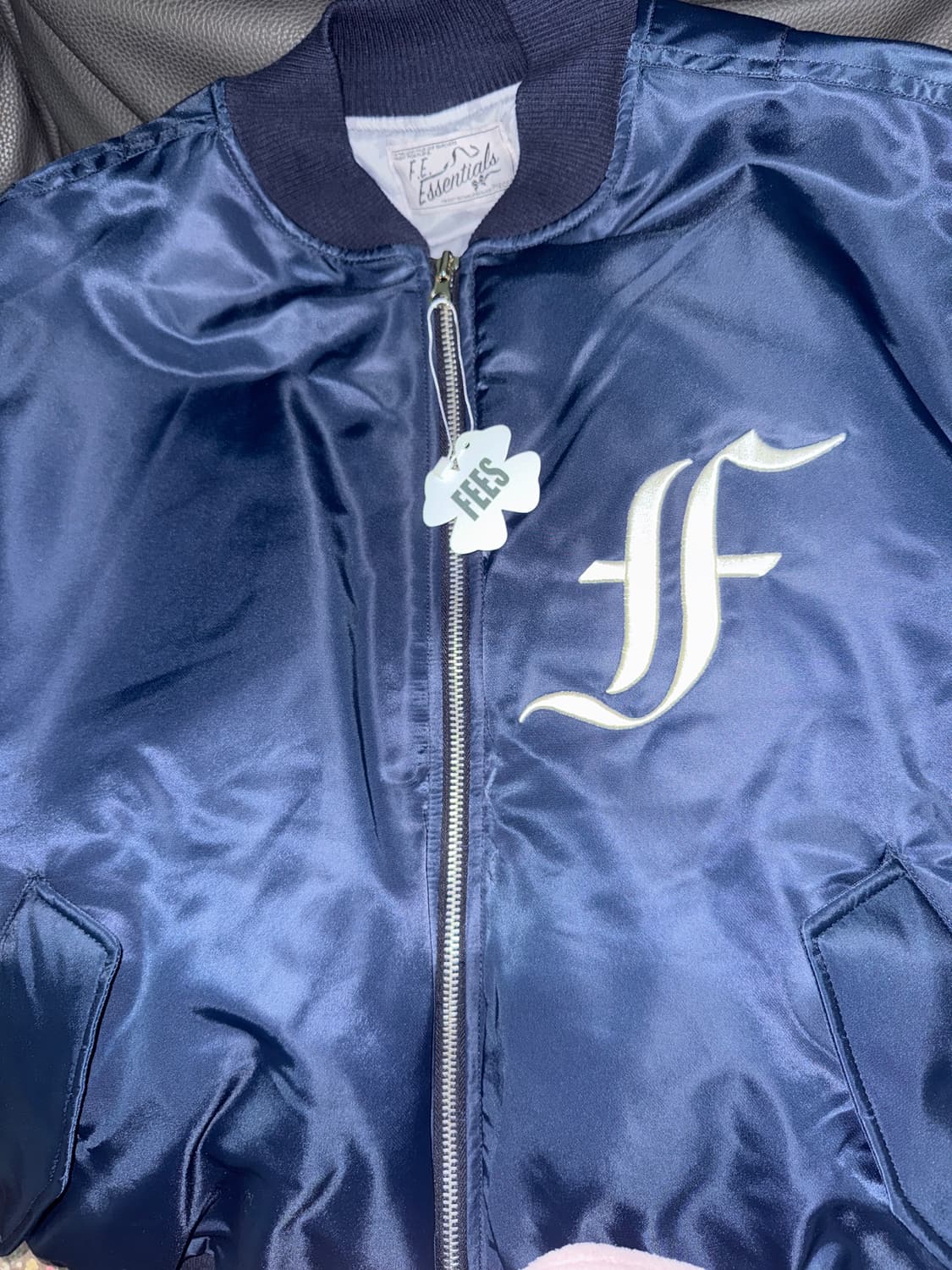 택 ㅇ샵페어리 봄버 자켓 네이비 상품이미지4