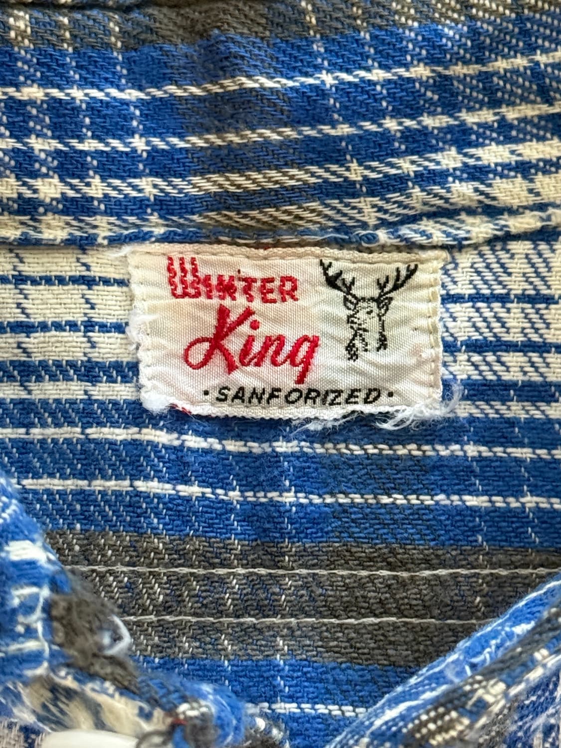 1950s Winter King Sanforized 플란넬 체크 셔츠 상품이미지6