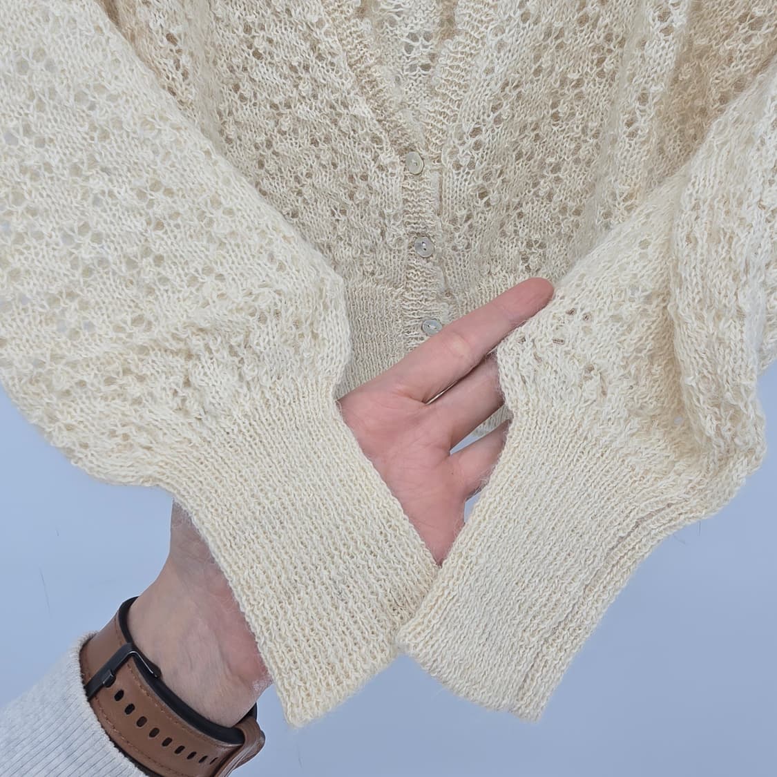 일본 빈티지 레이스 니트 가디건 상품이미지8