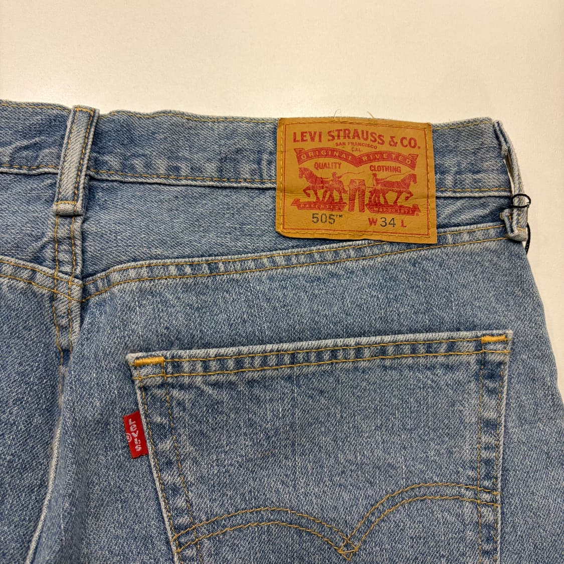 [34] 리바이스 505 데님 반바지 팬츠 레귤러핏 D586 상품이미지3