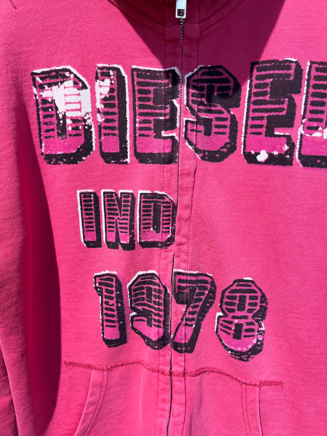 00s 디젤 Y2K 1978 페이딩 집업 슬림핏 상품이미지6