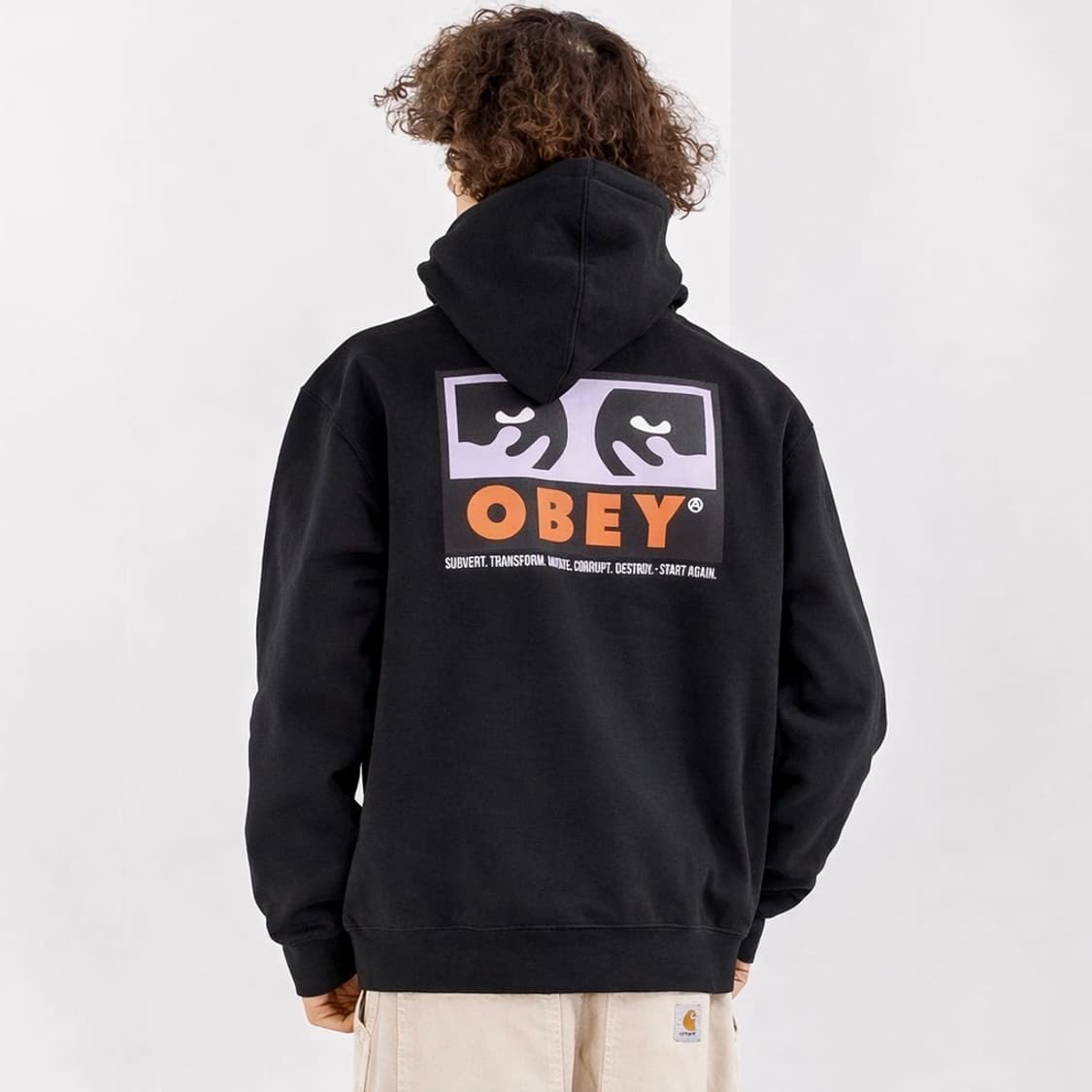 오베이 프리미엄 서번트 후디 후드티 블랙 상품이미지2