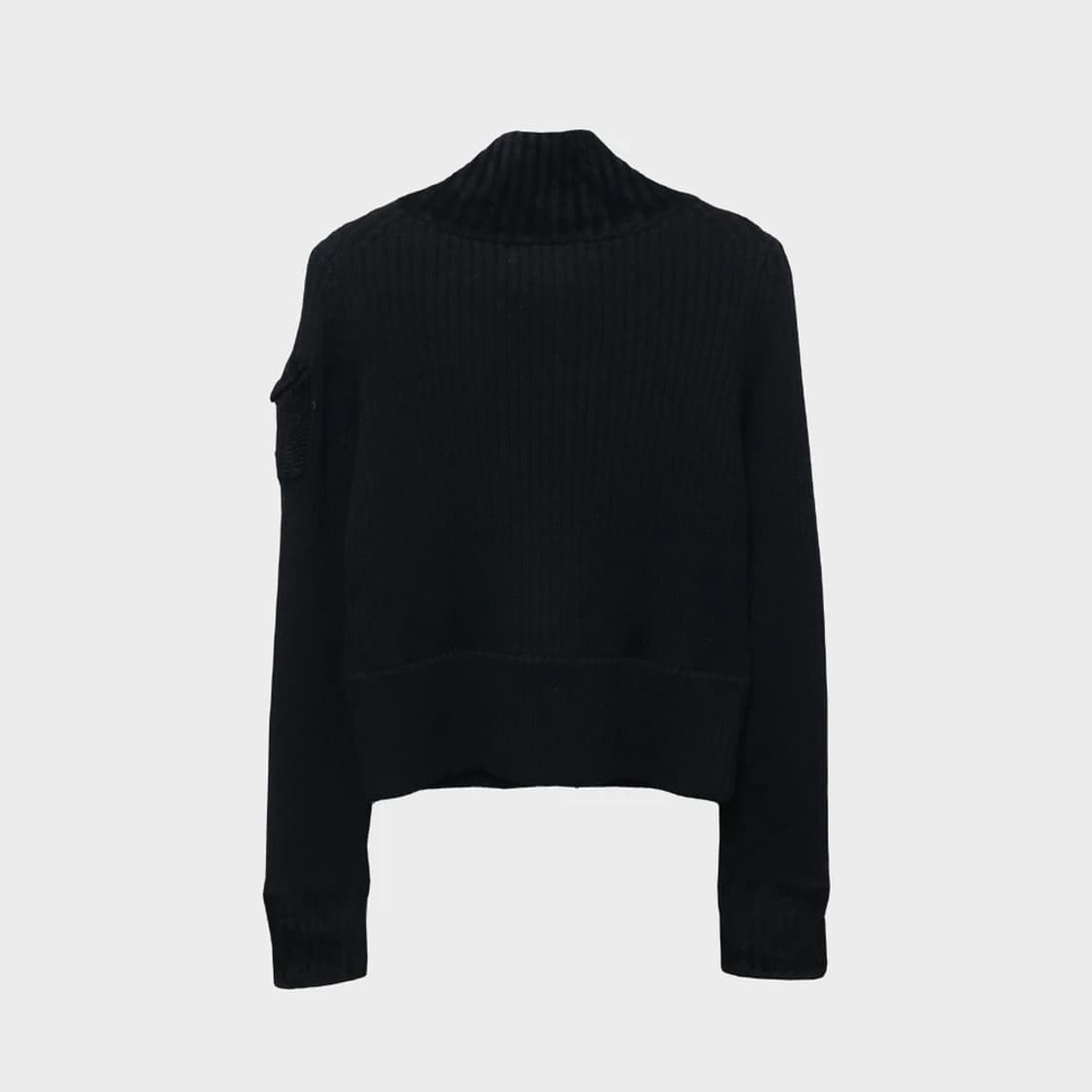 LES HALLES 울 터틀넥 니트 크롭 집업 60471 상품이미지2