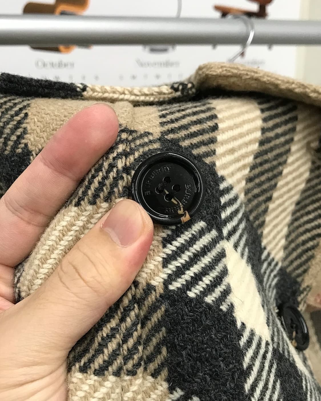 버버리 노바체크 울 더블 코트 상품이미지3