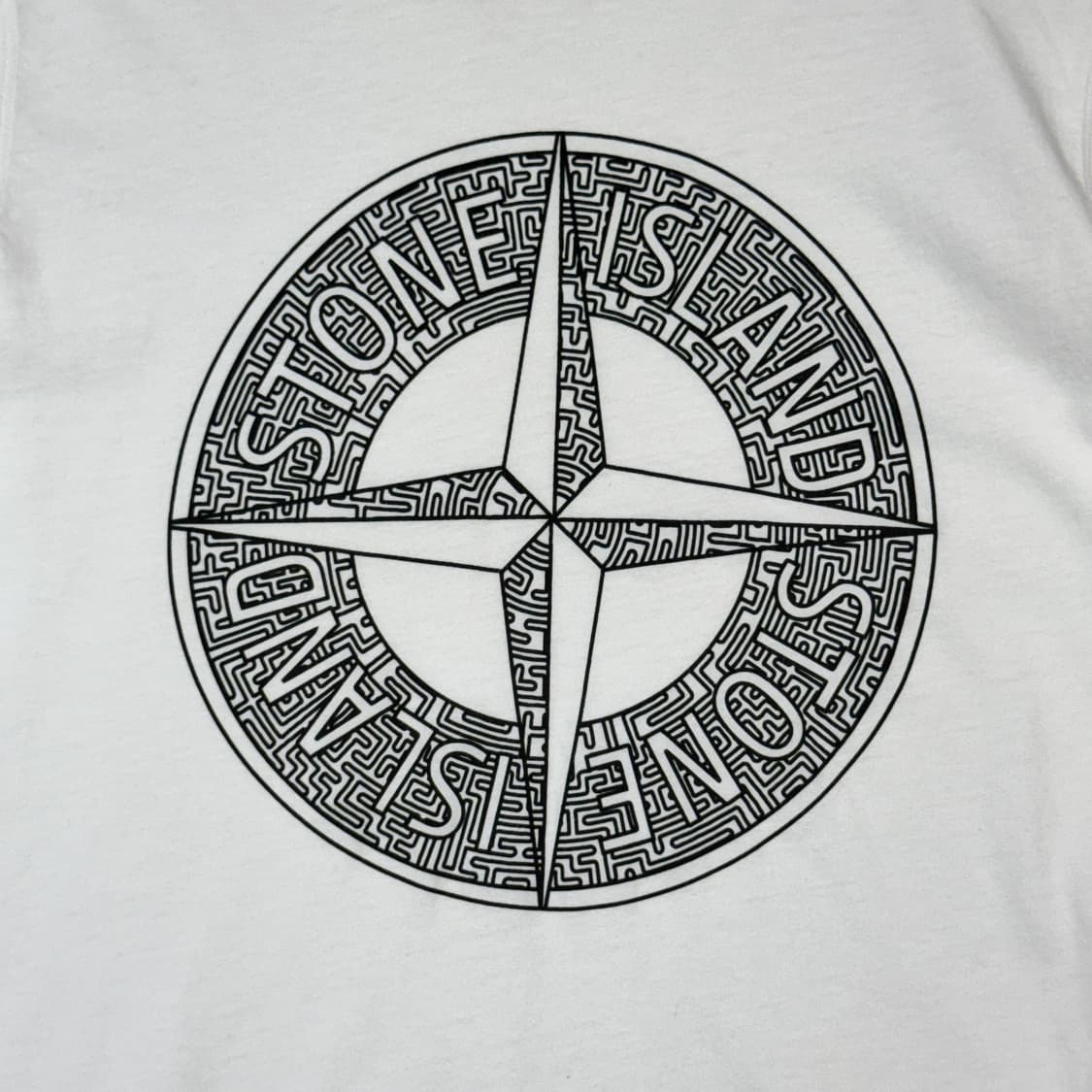 S) 스톤아일랜드 화이트 로고 반팔 티셔츠 주니어 상품이미지4