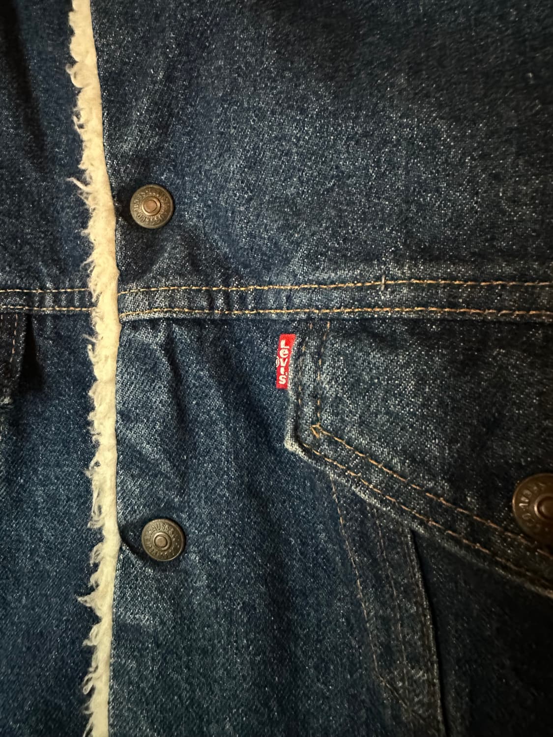 90s USA 빈티지 리바이스 3세대 셰르파 데님 자켓 상품이미지3