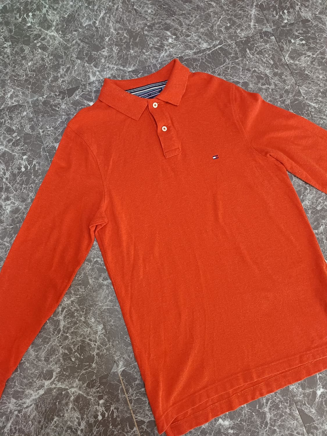 타미힐피거 긴팔 폴로 셔츠 S 상품이미지1