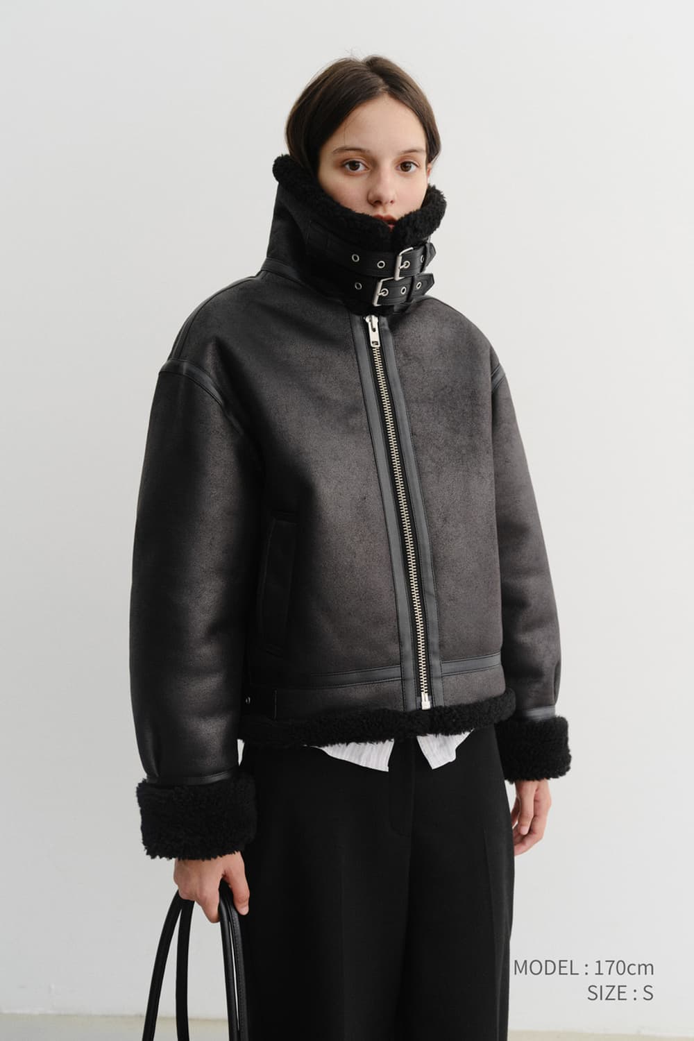 던스트 무스탕(유니섹스 루즈핏 라인 시어링 자켓) 상품이미지1