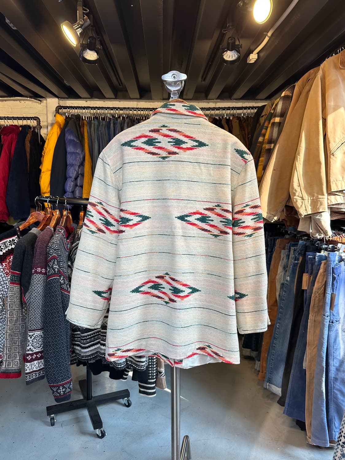 90s Maurizio Ramani 울 아즈텍 웨스턴 코트  상품이미지2