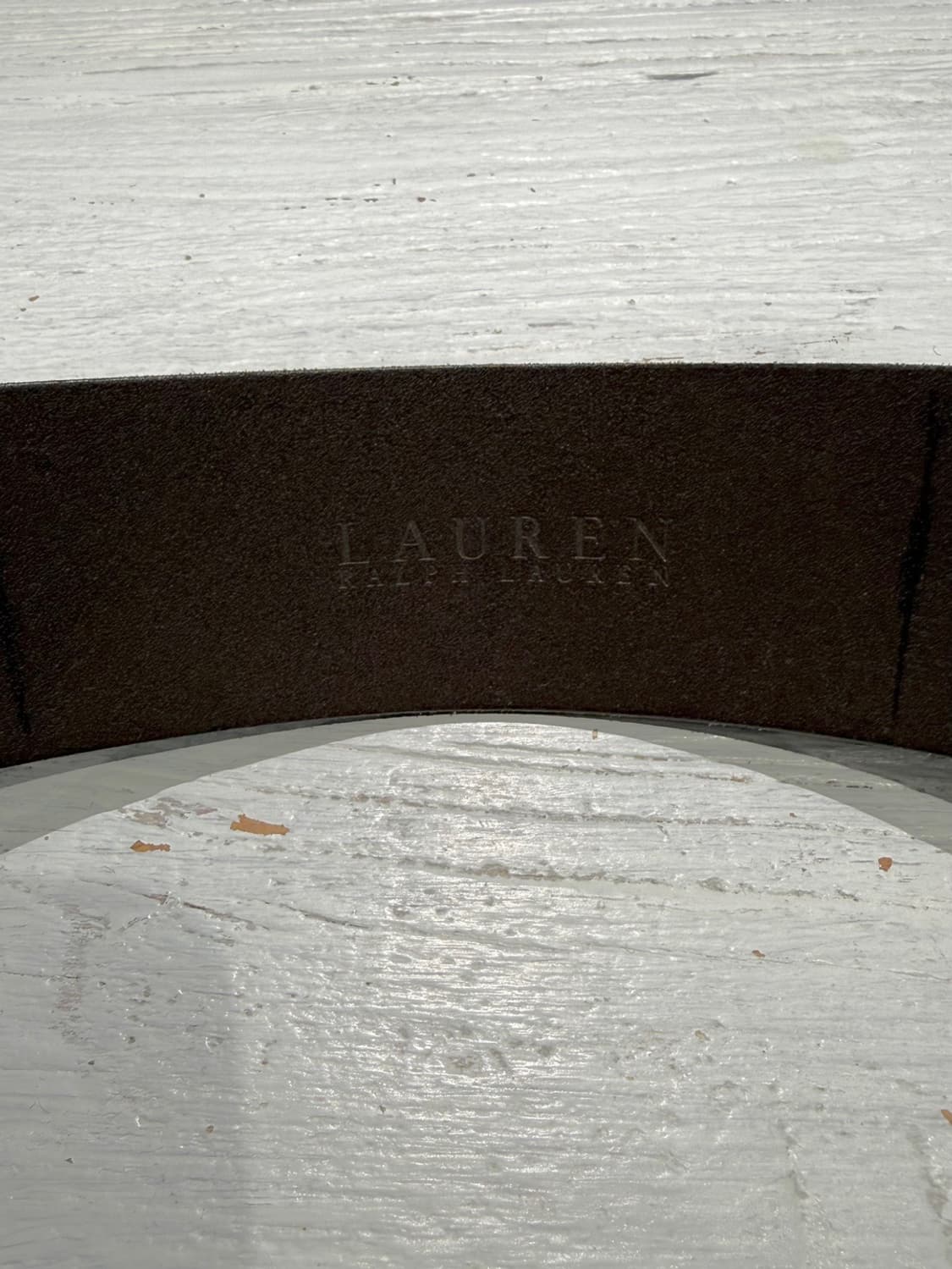 로렌 랄프로렌 골드 버클 브라운 레더 벨트 상품이미지10