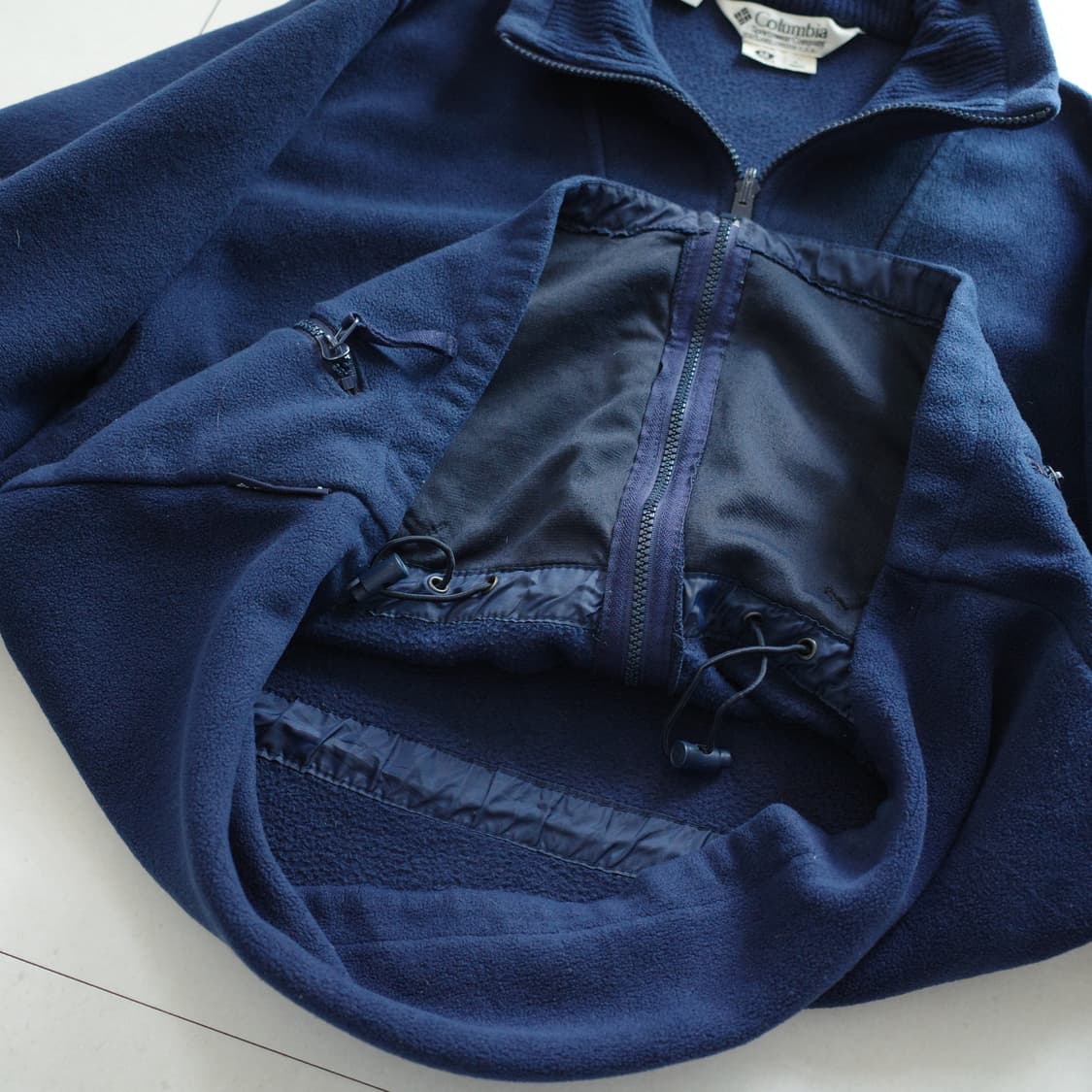 90s 컬럼비아 딥네이비 플리스 집업 재킷 상품이미지7