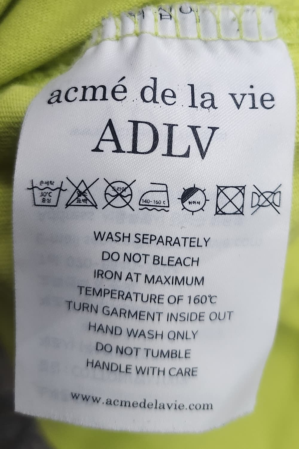 아크메드라비 라임 프린팅 반팔티 2사이즈 (103-107) 상품이미지5