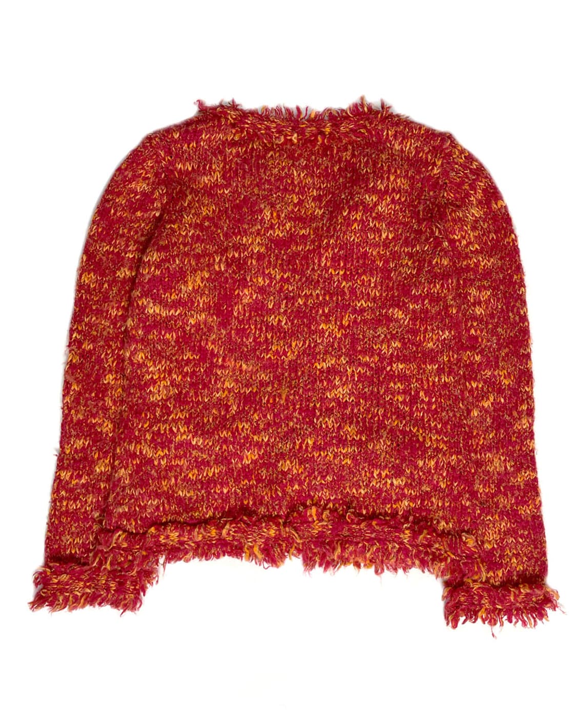 vintage 레드 오렌지 트위드 니트 자켓  상품이미지2