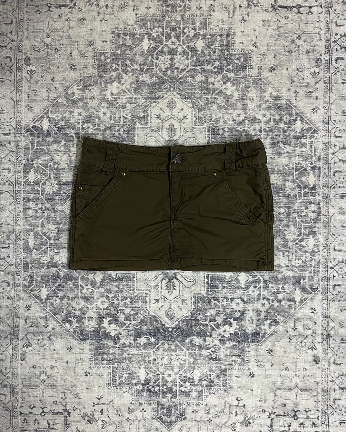 00's Y2K Shirring Utility Mini Skirt 상품이미지1