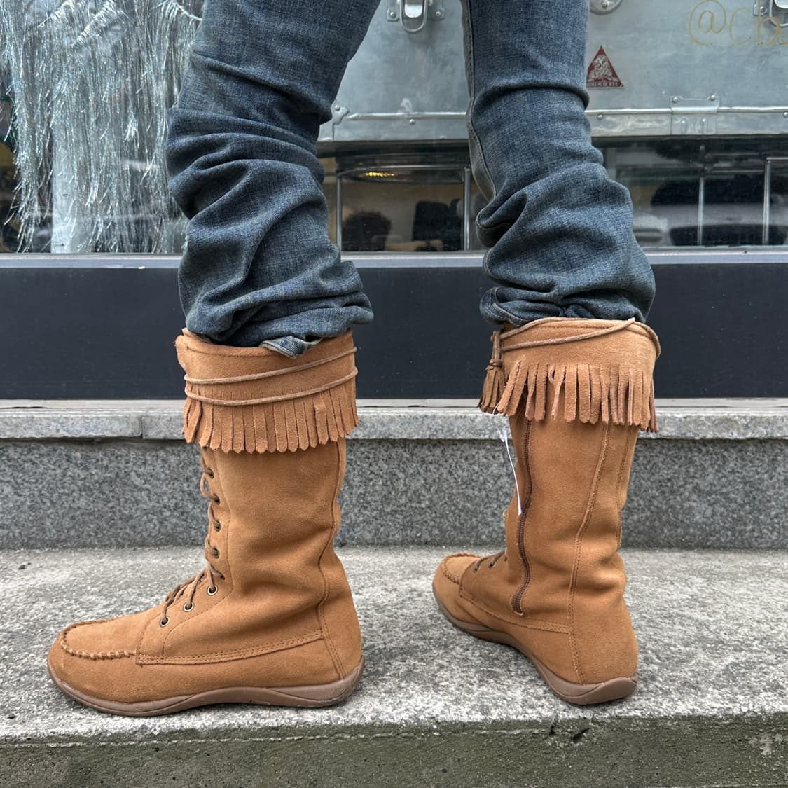 레어 LL BEAN 풀박스 프린지 프린지 기모 부츠 상품이미지9