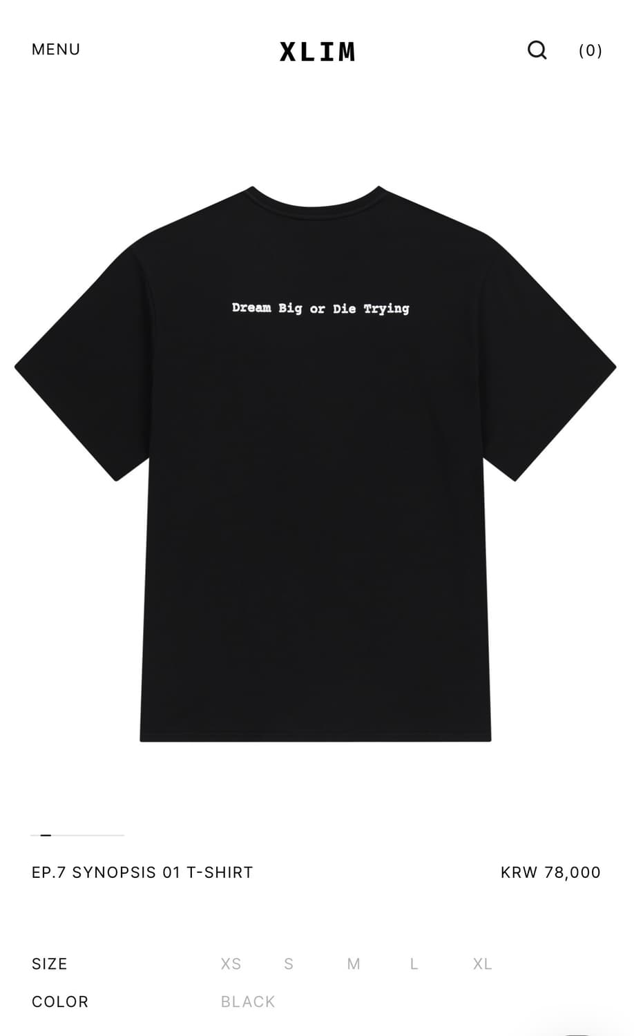 XLIM EP.7 SYNOPSIS 01 T-SHIRT 상품이미지1