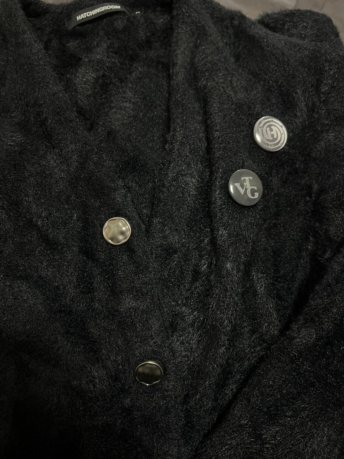 해칭룸 헤어리 가디건 블랙 상품이미지3