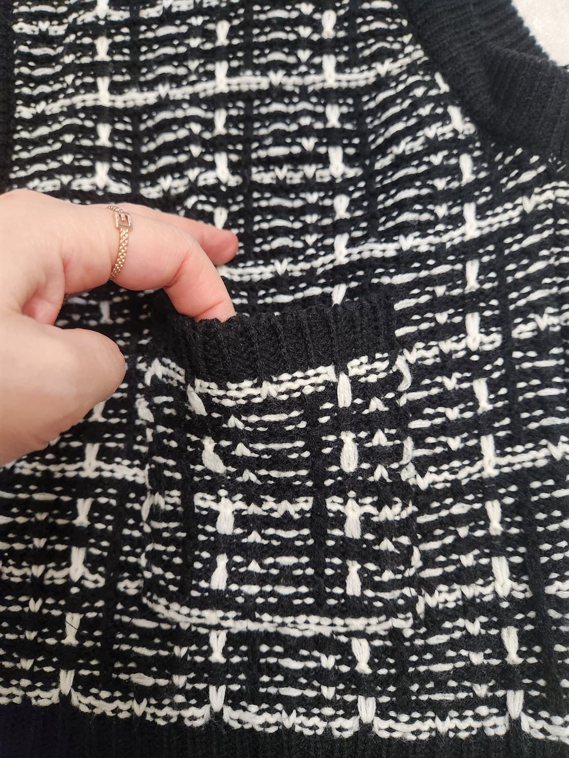 르샵 니트조끼 트위드느낌 상품이미지3