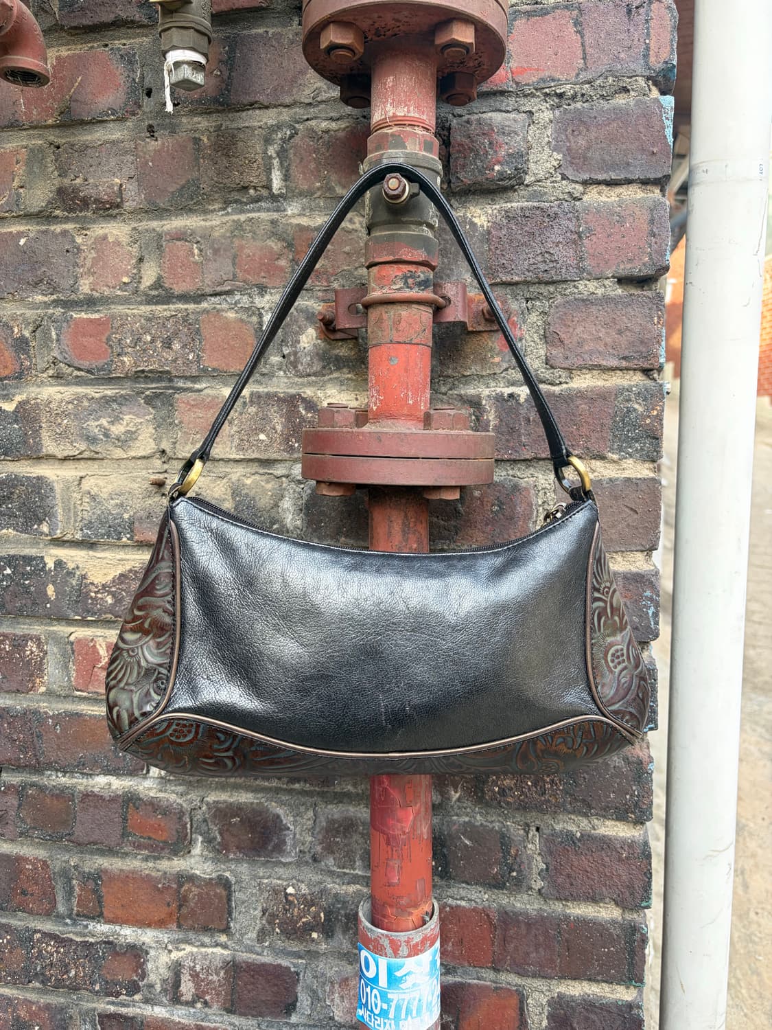 Vincis bench Y2K 빈티지 레더 숄더백  상품이미지2