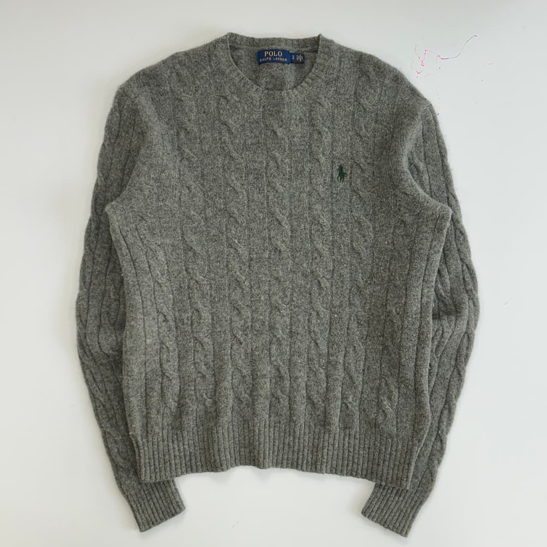 Polo 폴로 그린포니 차콜케이블 니트 상품이미지3