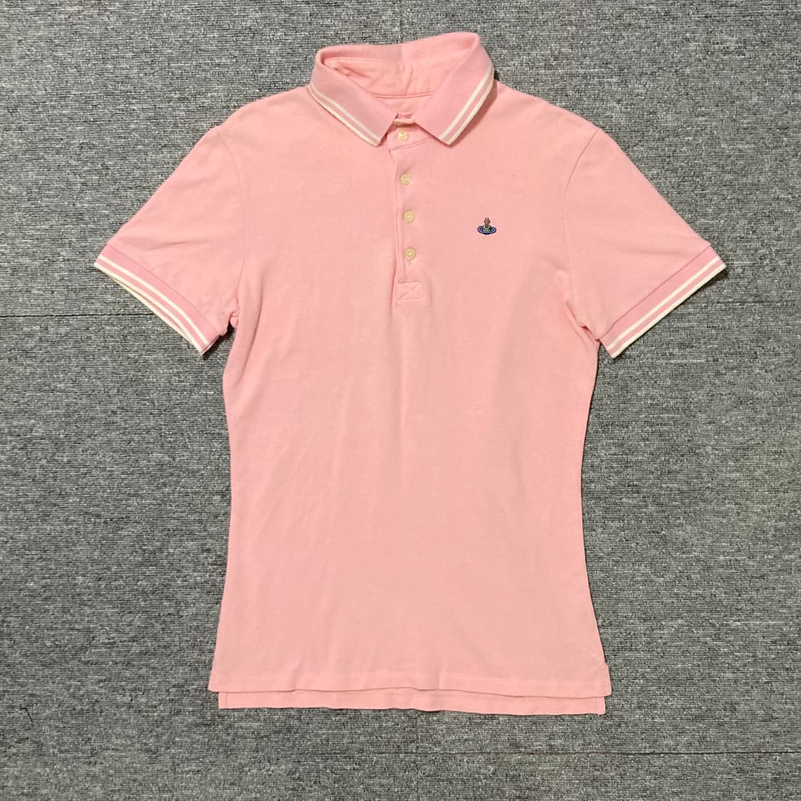 [M] 비비안웨스트우드 빈티지 핑크 반팔 카라티 상품이미지1