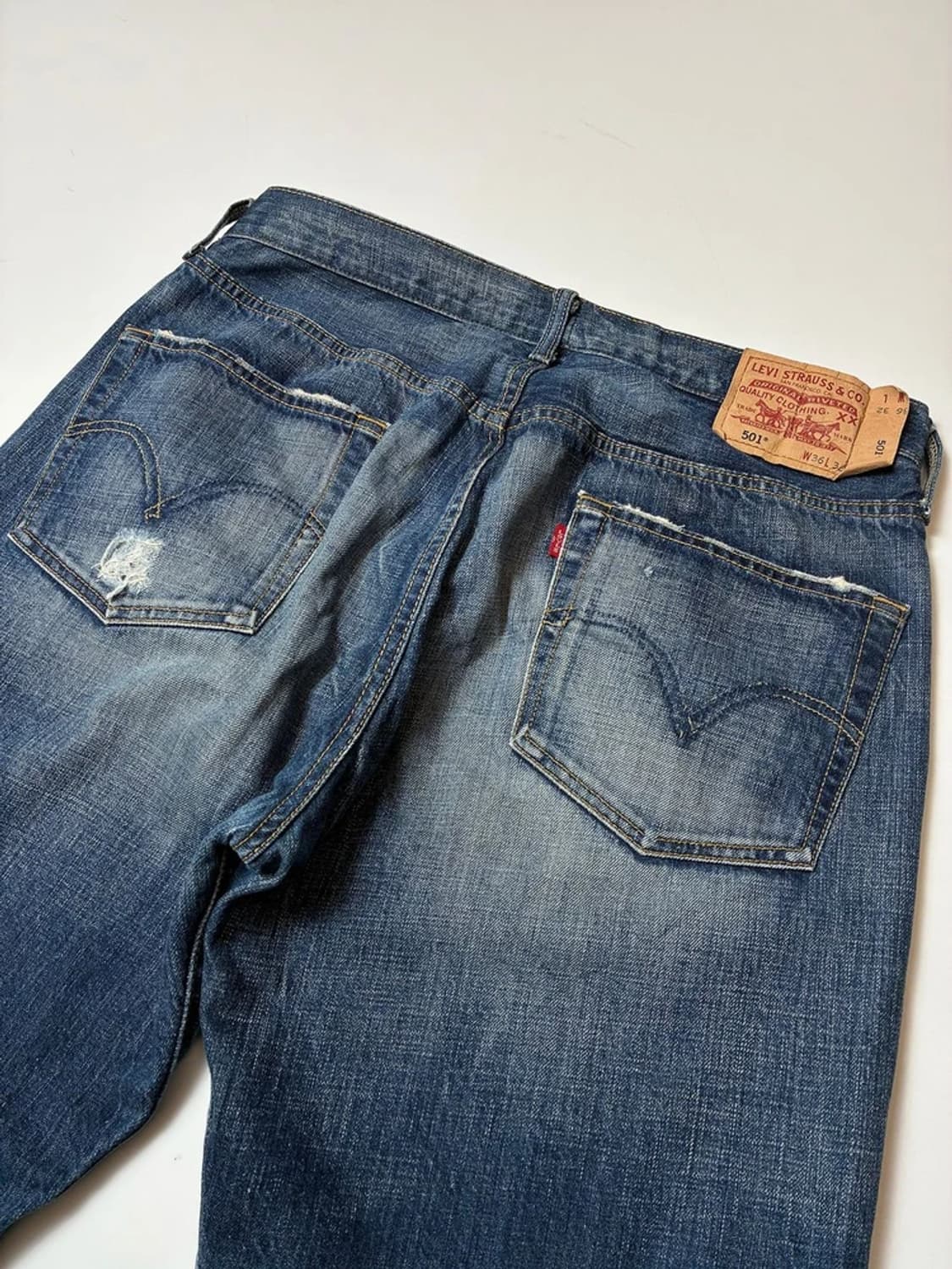 리바이스 501 에이징 스트레이트 데님 팬츠 PN8498 상품이미지5