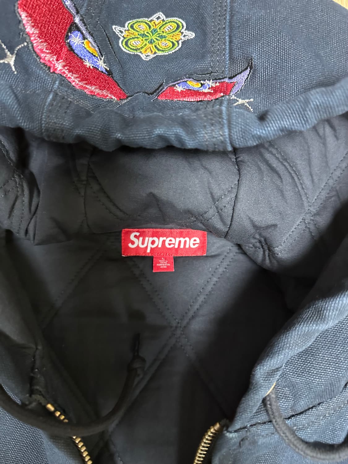 24 SS 슈프림 아오이 supreme aoi 자수 워크 자켓 후드 L 상품이미지3