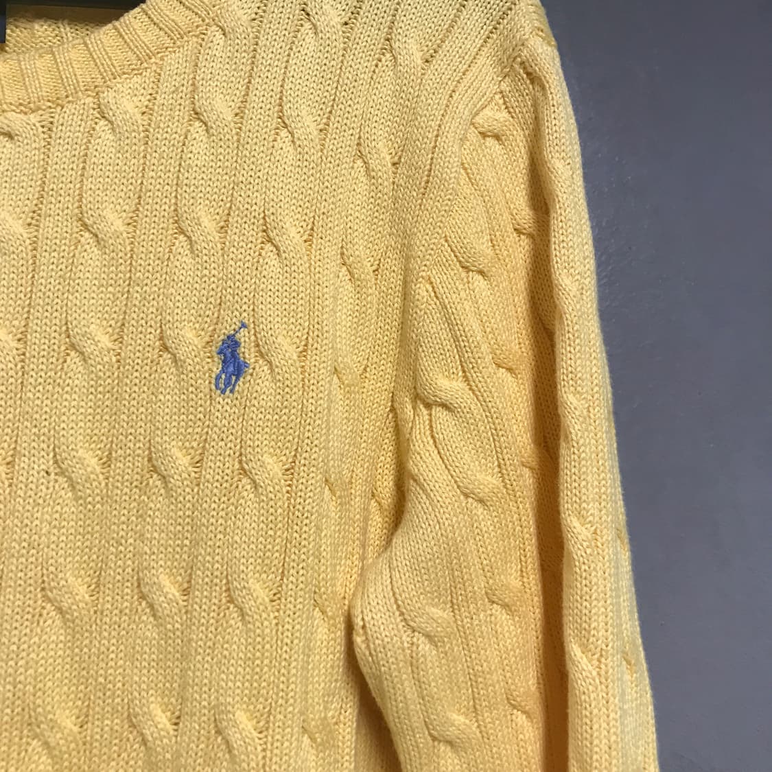 폴로 랄프로렌 케이블 니트 옐로 XL18-20(W) 상품이미지4